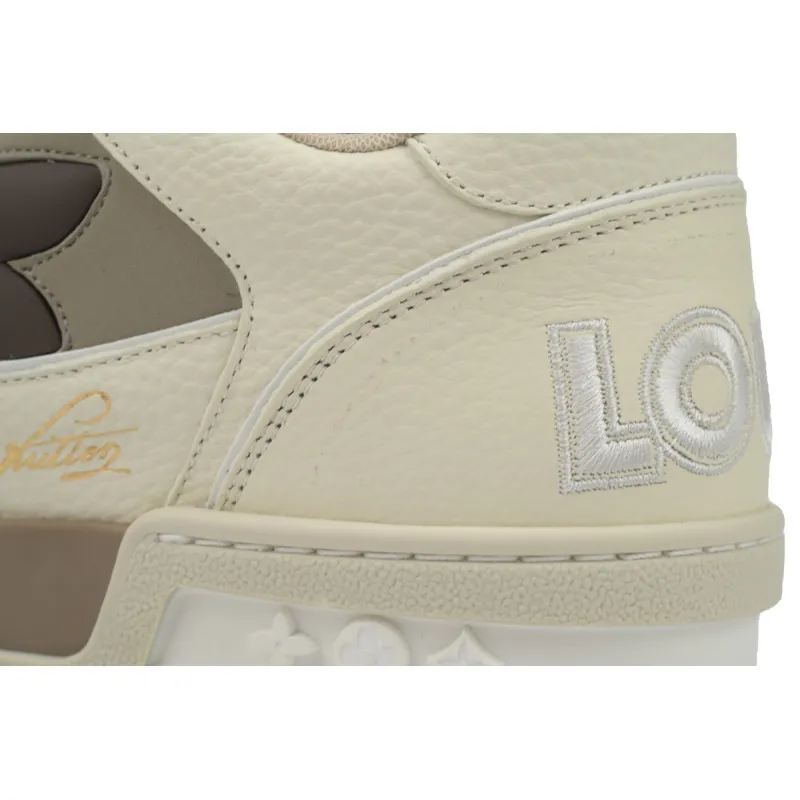 Louis Vuitton LV Trainer Sneaker Monogram Flower Beige 1ACW44