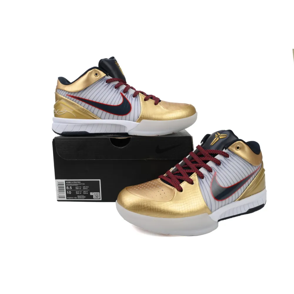 nike kobe 4 protro gold medal fq3544-100