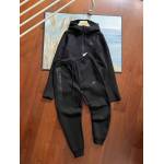 Nike Sportswear Tech Fleece Hoodie & Joggers Pant Set Black/Grey/Army Green/Khaki YZ FB7922 8002