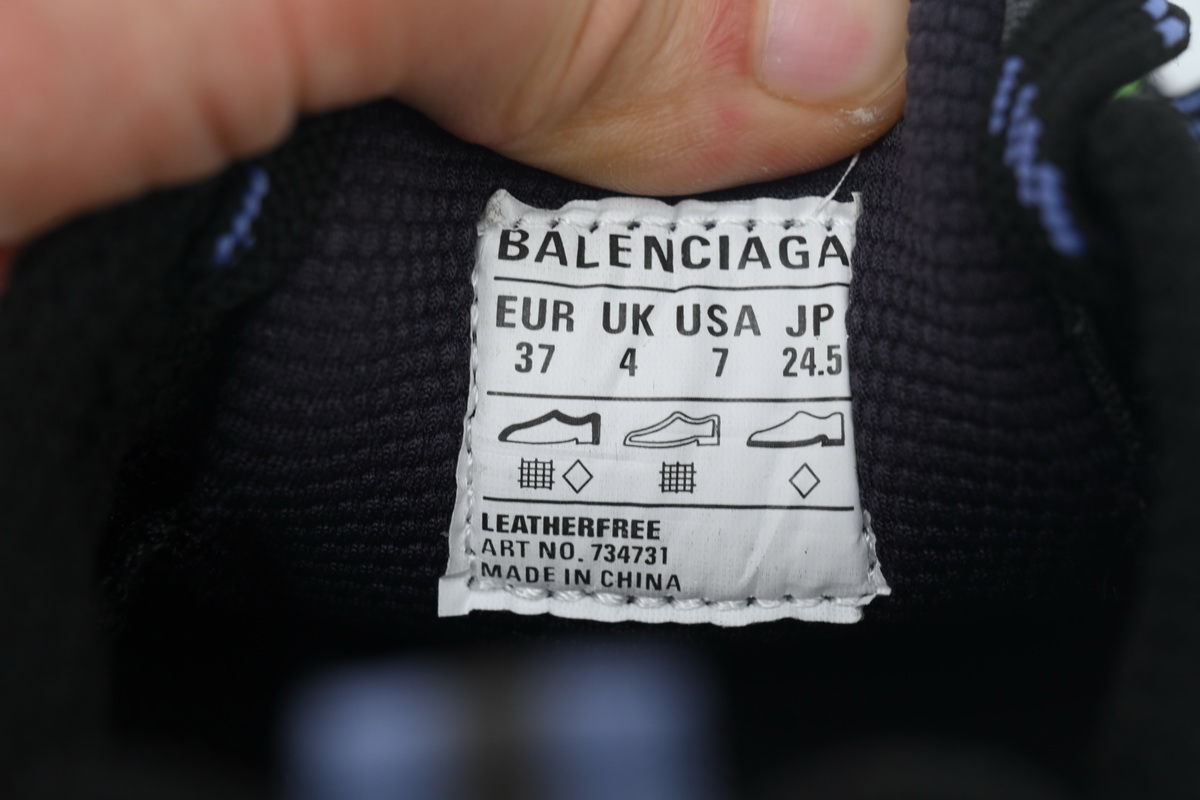 Balenciaga 3XL Sneaker Black Green Blue 734731 W3XDC 0235