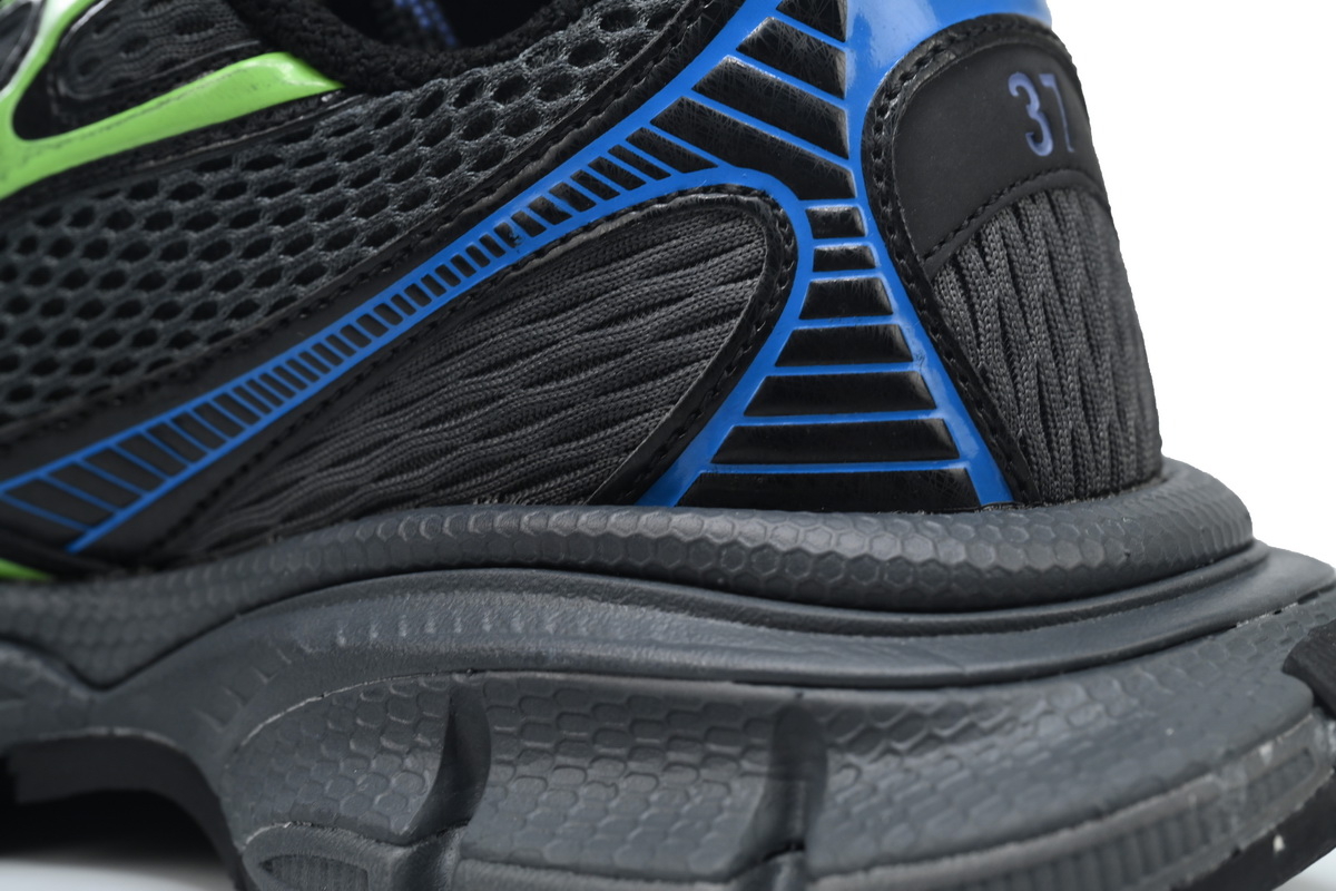 Balenciaga 3XL Sneaker Black Green Blue 734731 W3XDC 0235