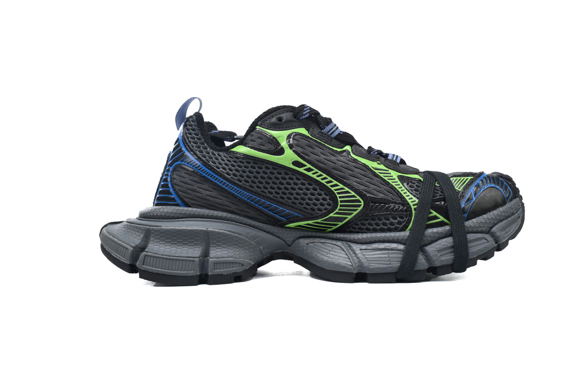 Balenciaga 3XL Sneaker Black Green Blue 734731 W3XDC 0235