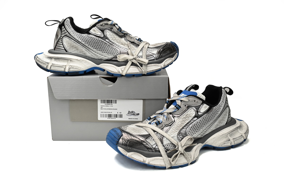 Balenciaga 3XL Sneaker White Blue 734731 W3XL5 1214