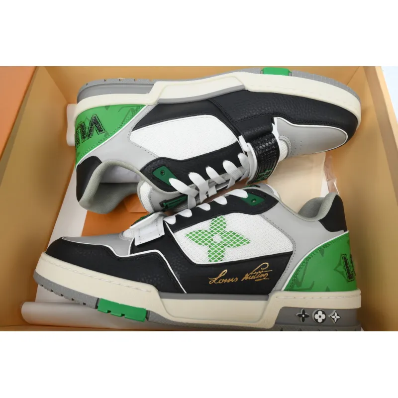 Louis Vuitton Trainer Sneaker Green 1AC50I CK24072901