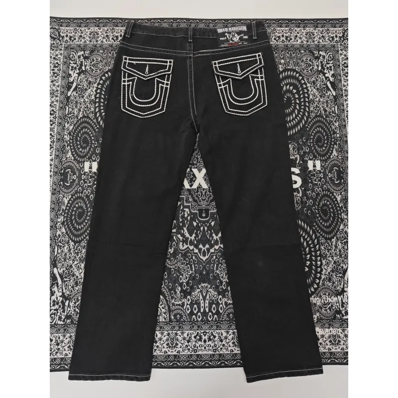 True Religion Black Straight Jean YZ0706