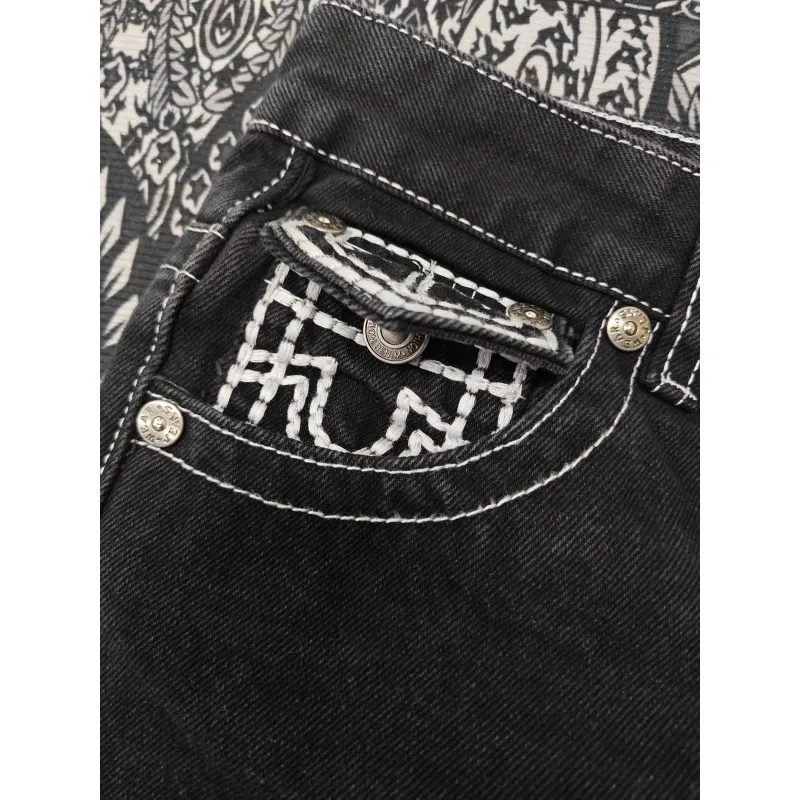 True Religion Black Straight Jean YZ0706