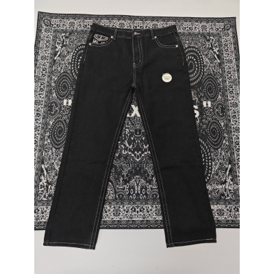 True Religion Black Straight Jean YZ0706 01