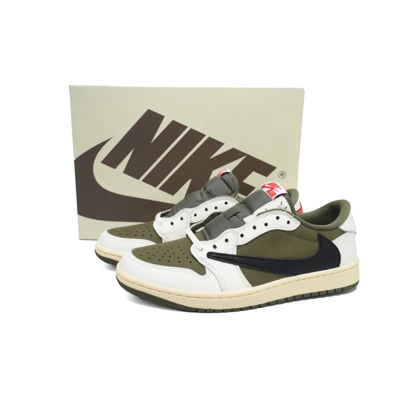 PK God Batch Air Jordan 1 Retro Low OG SP Travis Scott Medium Olive DM7866-200