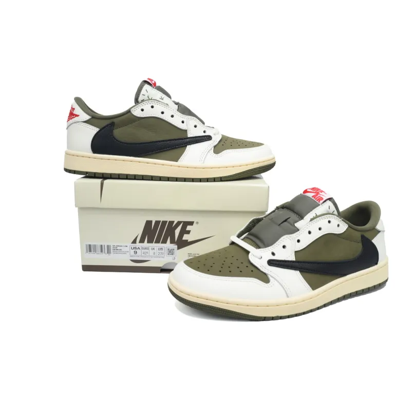 PK God Batch Air Jordan 1 Retro Low OG SP Travis Scott Medium Olive DM7866-200