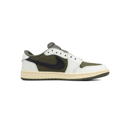 PK God Batch Air Jordan 1 Retro Low OG SP Travis Scott Medium Olive DM7866-200 02