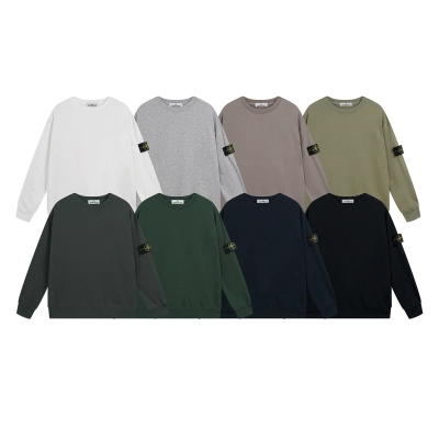 Stone Island Sweatshirt  White/Grey/Khaki/Musk green/Dark green/Olive green/Navy Blue/Black YZ 9018 01