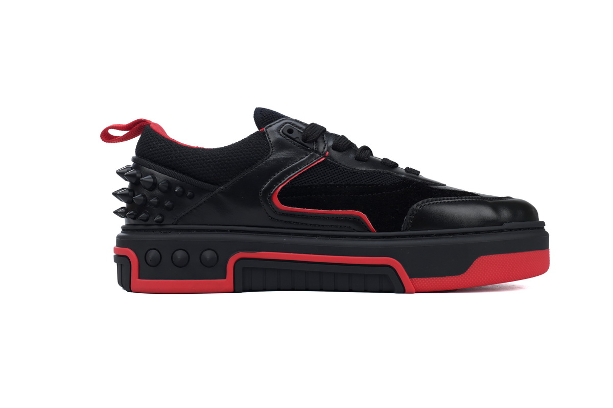 Christian Louboutin Astroloubi Sneakers Calf Leather And Suede Black Men 3230886H358