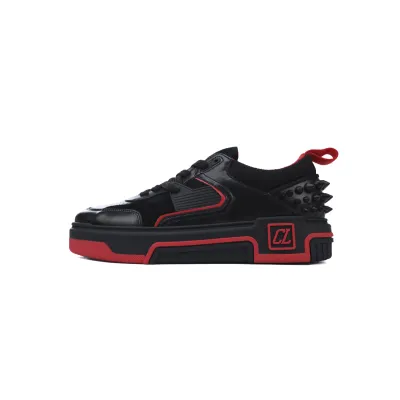 Christian Louboutin Astroloubi Sneakers Calf Leather And Suede Black Men 3230886H358 01
