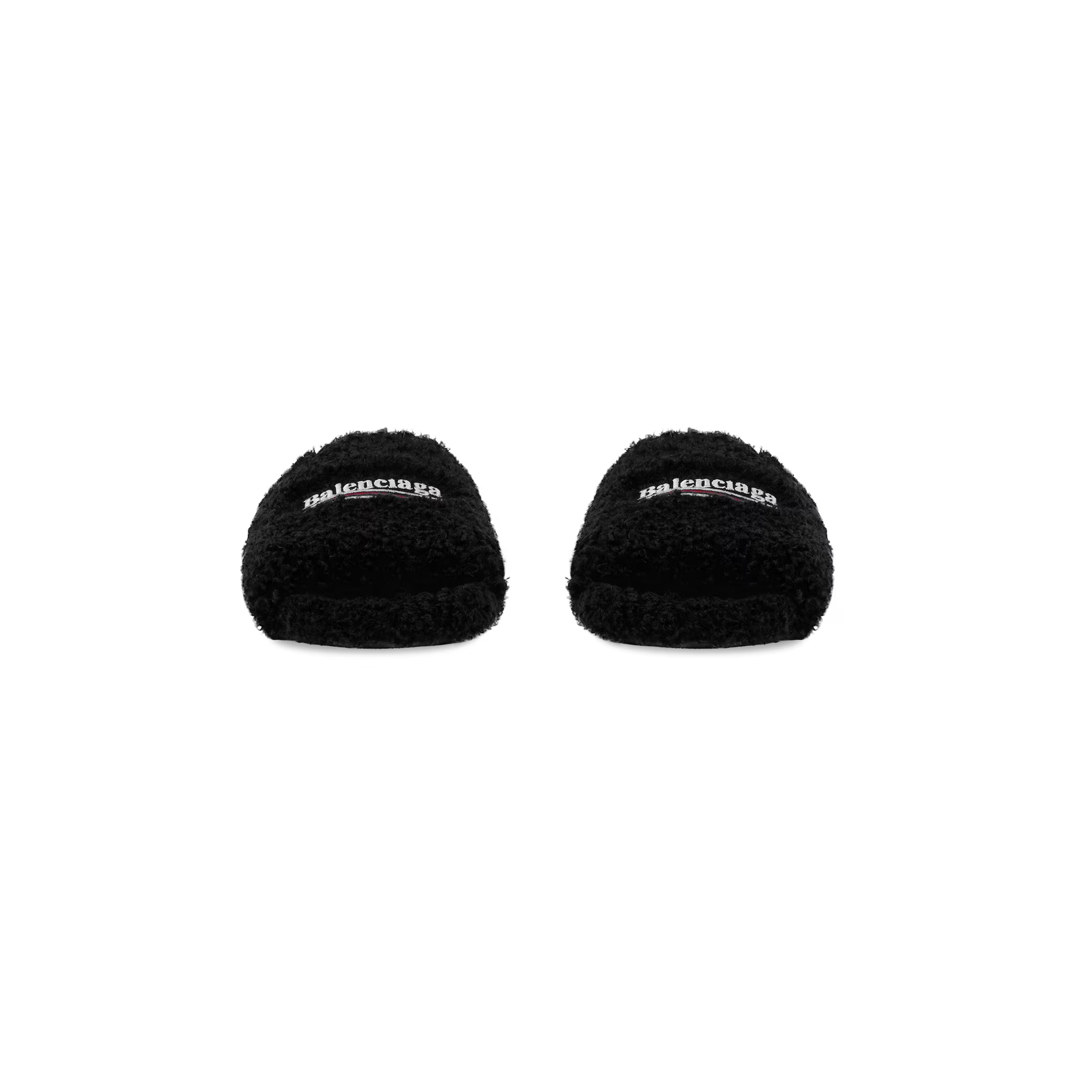 Balenciaga Black Furry Slides（QC needs at least 5 days or more）