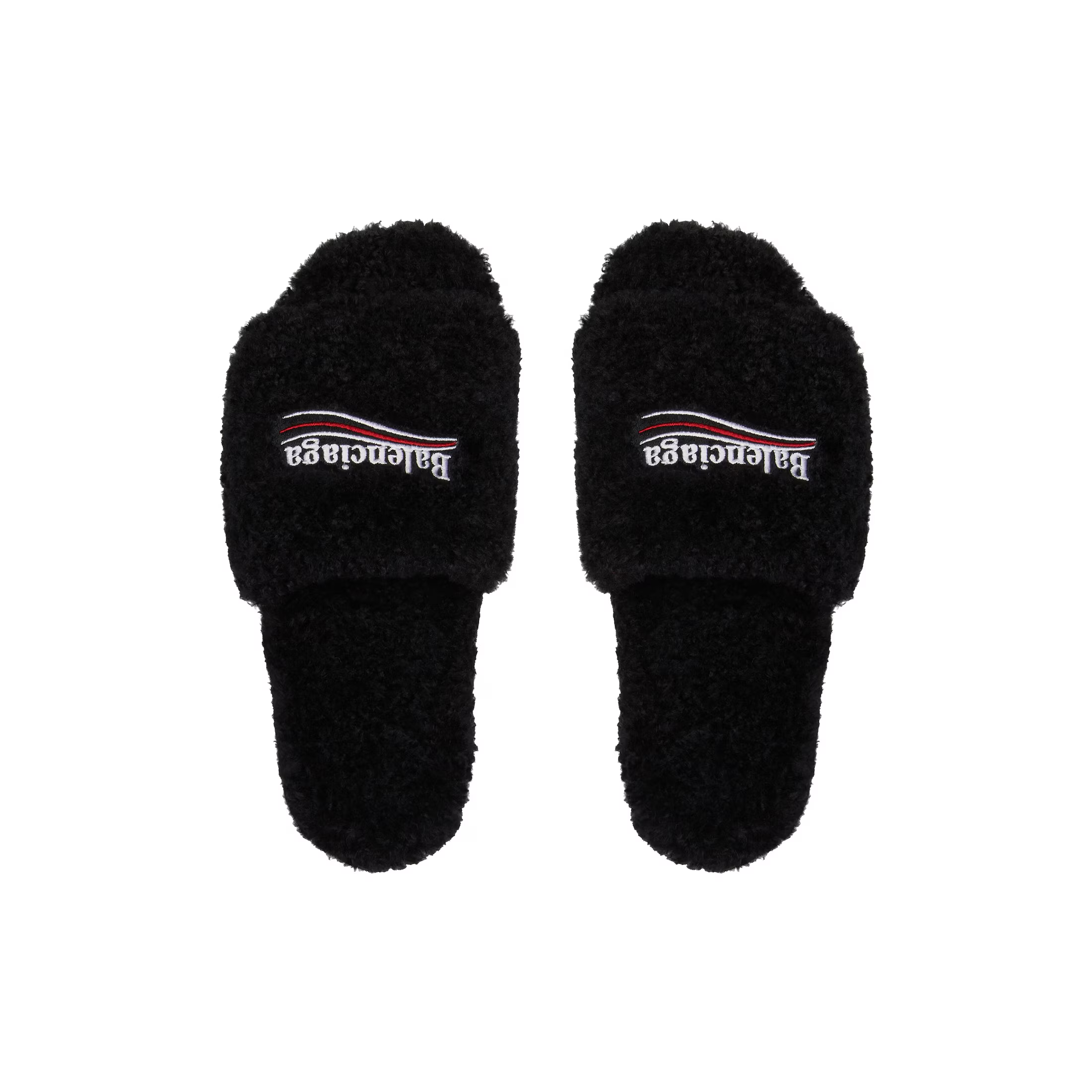 Balenciaga Black Furry Slides（QC needs at least 5 days or more）