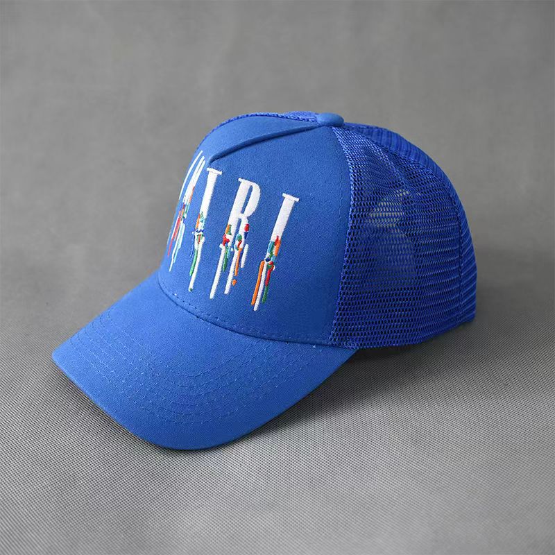 [Add One] Amiri Blue Paint Drip Trucker Hat YZ AM004