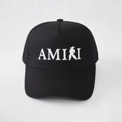 [Add One] Amiri Playboy Reverse Bunny Logo Trucker Hat Black YZ AM006 01