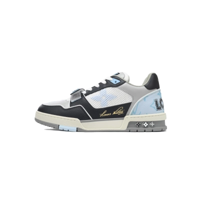 Louis Vuitton LV Trainer Sneaker Blue Grey Black CK240729 1AC510 01