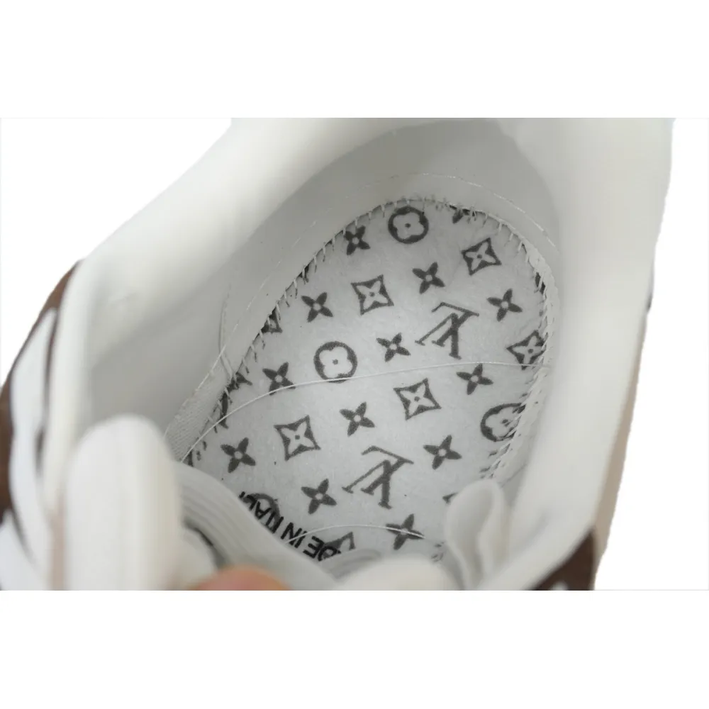 Louis Vuitton LV Trainer Sneaker Moka Brown Monogram Flower 1ACD7K CK240729