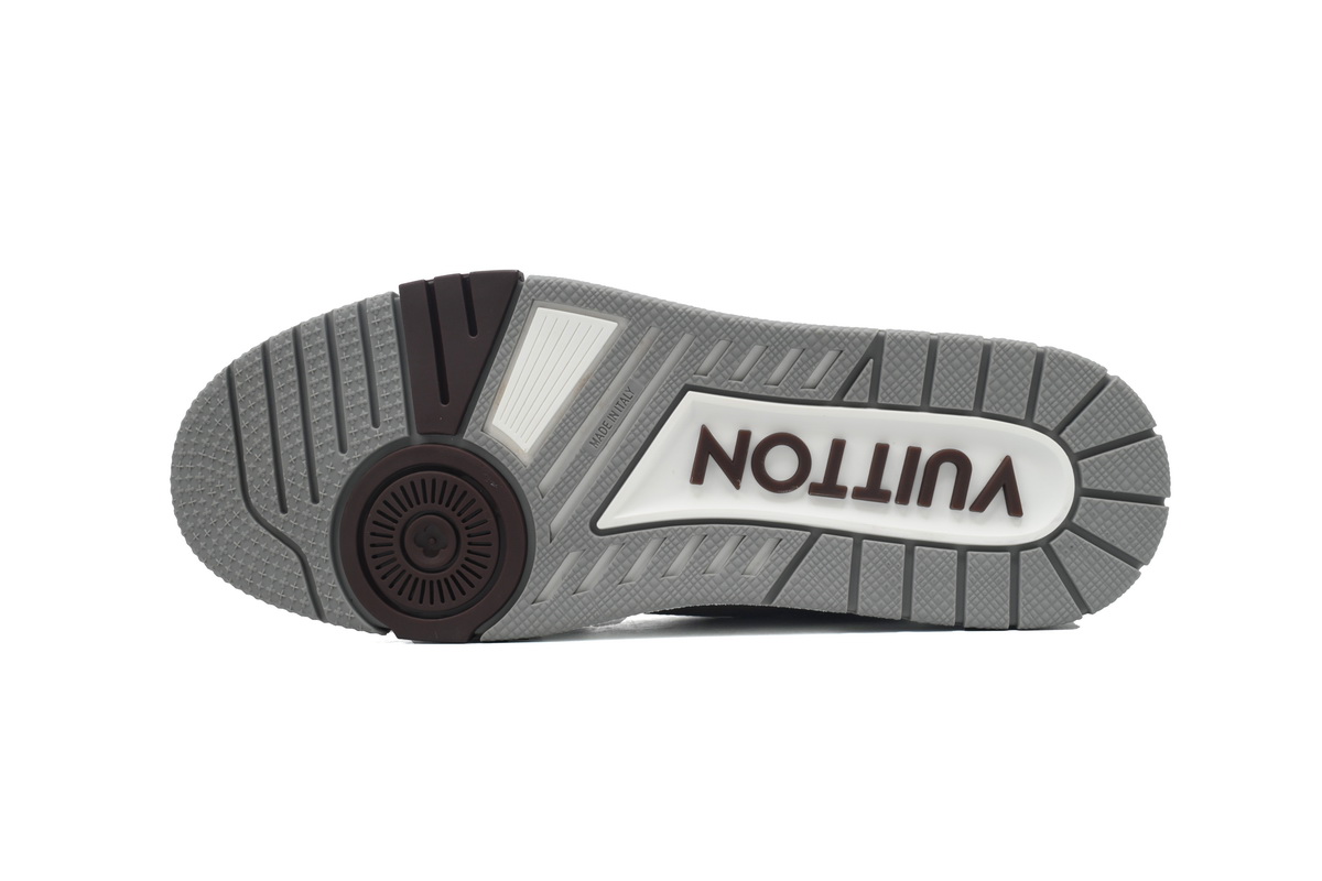 Louis Vuitton LV Trainer Sneaker Moka Brown Monogram Flower 1ACD7K CK240729