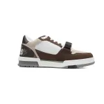 Louis Vuitton LV Trainer Sneaker Moka Brown Monogram Flower 1ACD7K CK240729