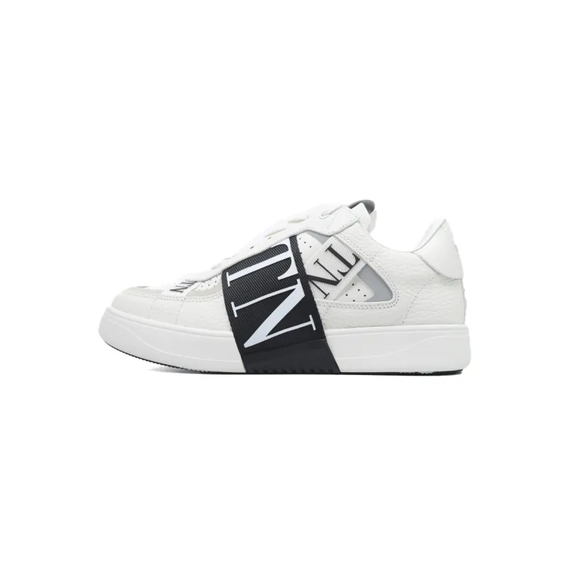 Valentino Garavani Men's VL7 Web Logo Low-Top Sneakers White Black