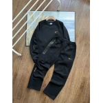 Nike x NOCTA Drake Tech Fleece Crew Sweatshirt & Joggers Set Black/Blue/Stadium Green YZ 240822
