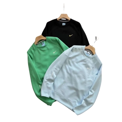 Nike x NOCTA Drake Tech Fleece Crew Sweatshirt & Joggers Set Black/Blue/Stadium Green YZ 240822 01