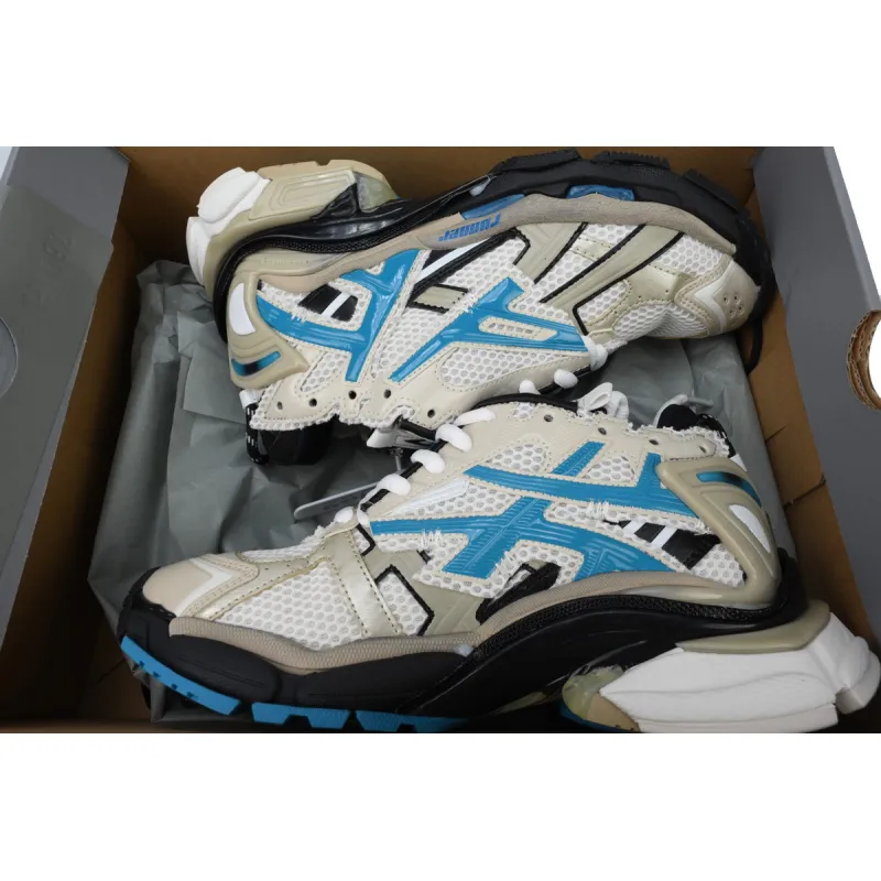 Balenciaga Runner Sneaker Beige Grey Blue 677403 W0RB6 2028