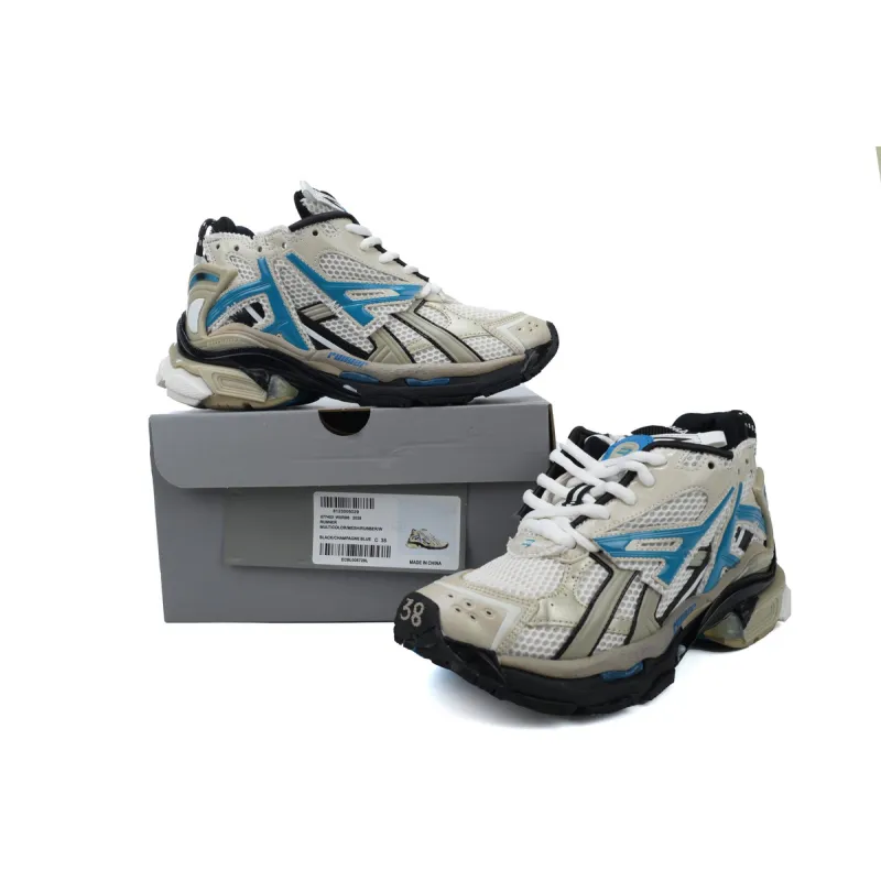 Balenciaga Runner Sneaker Beige Grey Blue 677403 W0RB6 2028