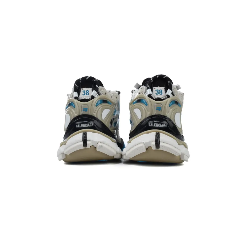 Balenciaga Runner Sneaker Beige Grey Blue 677403 W0RB6 2028