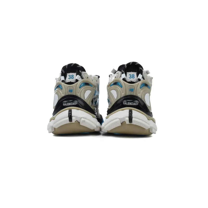 Balenciaga Runner Sneaker Beige Grey Blue 677403 W0RB6 2028