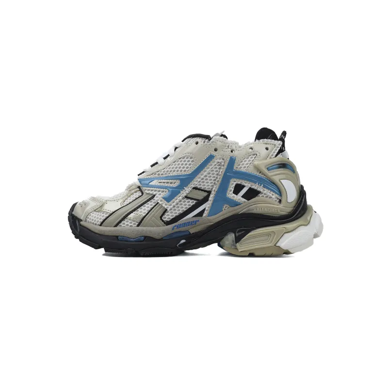 Balenciaga Runner Sneaker Beige Grey Blue 677403 W0RB6 2028