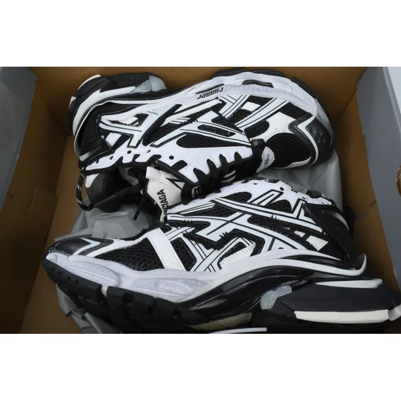 Balenciaga Runner Sneaker Black White 677403 Q3RB2 9010