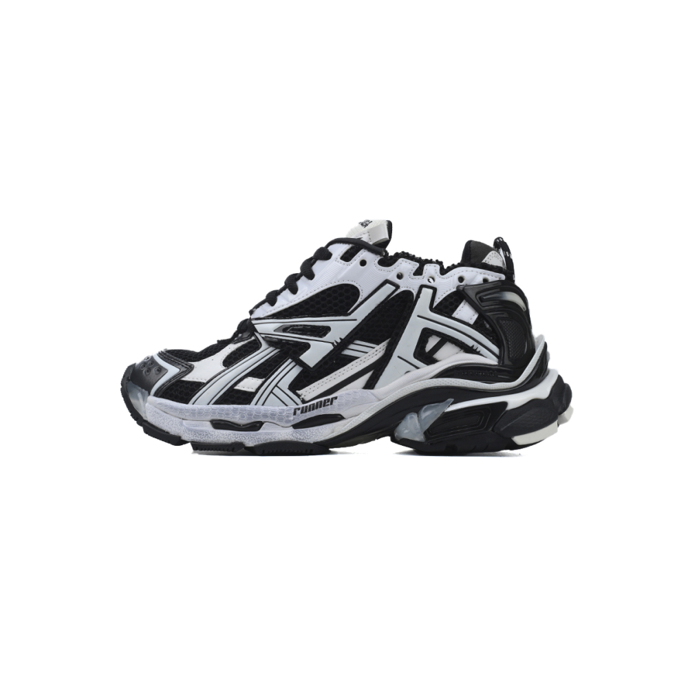 Balenciaga Runner Sneaker Black White 677403 Q3RB2 9010