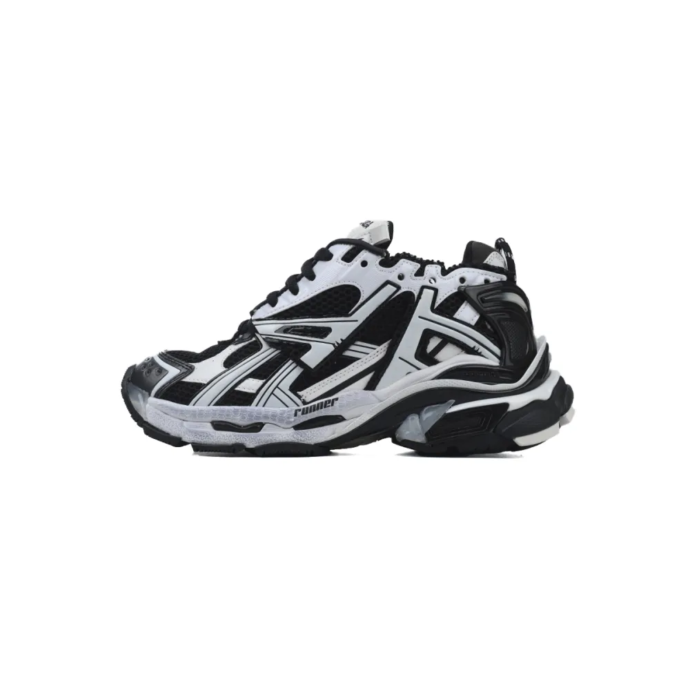Balenciaga Runner Sneaker Black White 677403 Q3RB2 9010