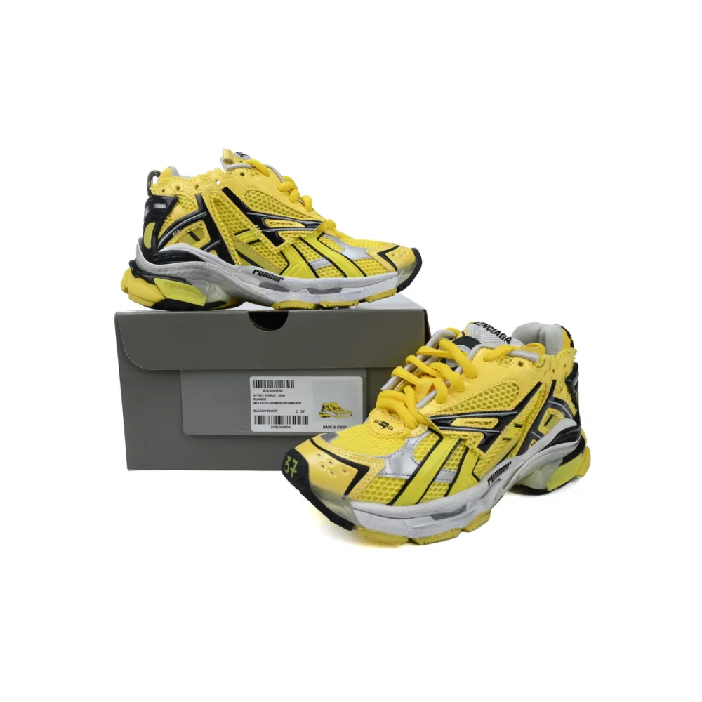Balenciaga Runner Sneaker Black Yellow 677402 W2RJ5 2006