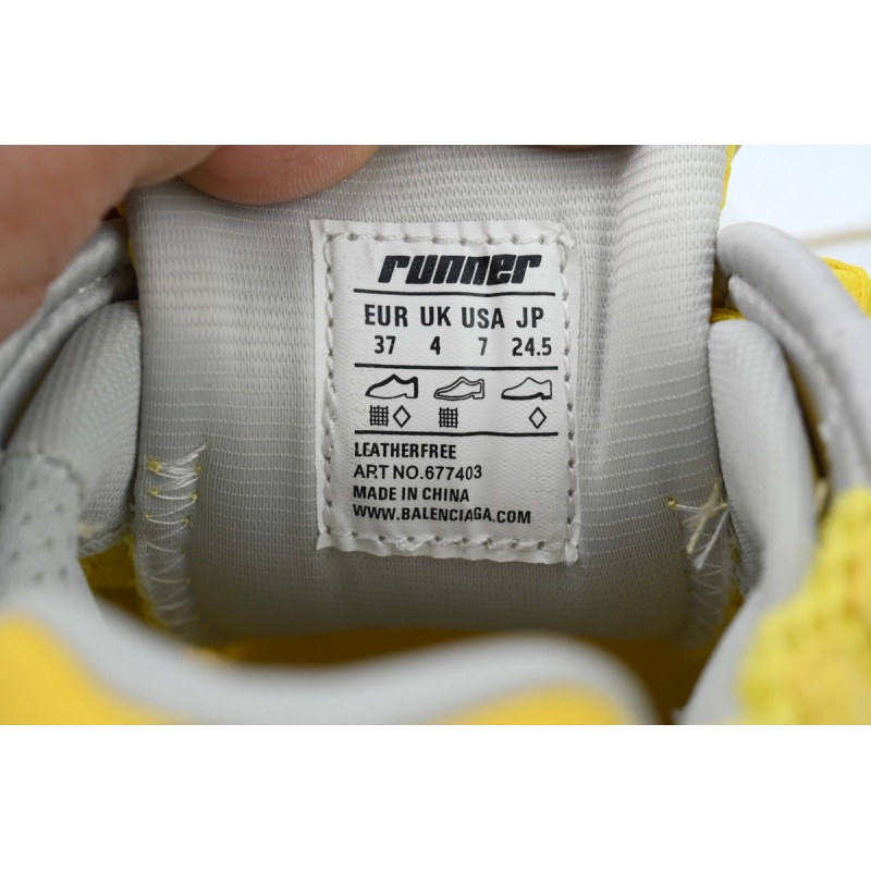 Balenciaga Runner Sneaker Black Yellow 677402 W2RJ5 2006