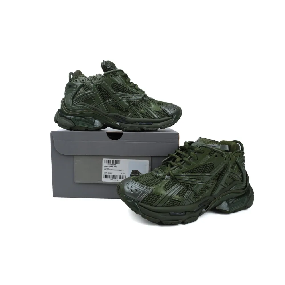 Balenciaga Runner Sneaker Dark Green 677403 W3RB1 3031