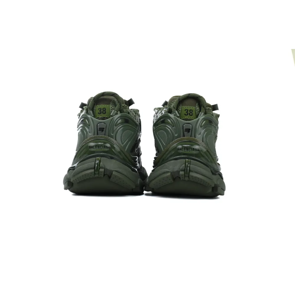 Balenciaga Runner Sneaker Dark Green 677403 W3RB1 3031