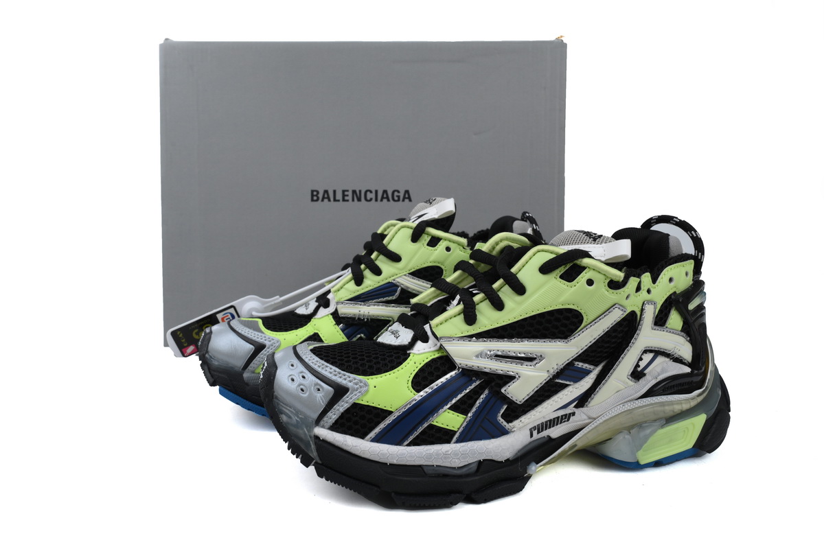 Balenciaga Runner Sneaker Grey Blue Green 677403 W3RB5 5179