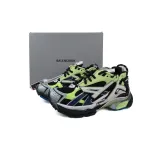 Balenciaga Runner Sneaker Grey Blue Green 677403 W3RB5 5179