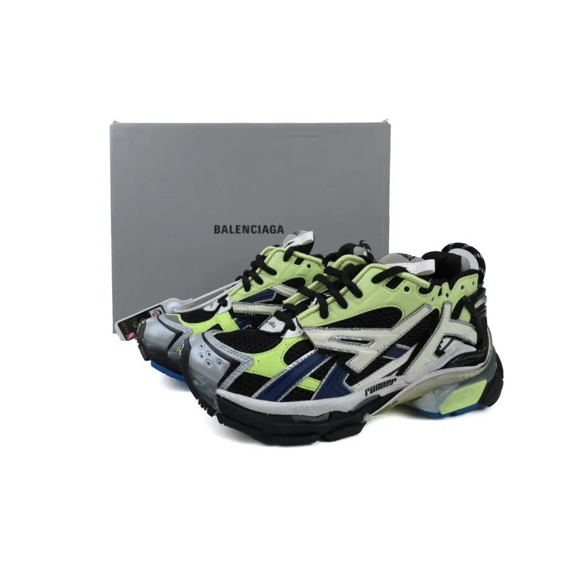 Balenciaga Runner Sneaker Grey Blue Green 677403 W3RB5 5179