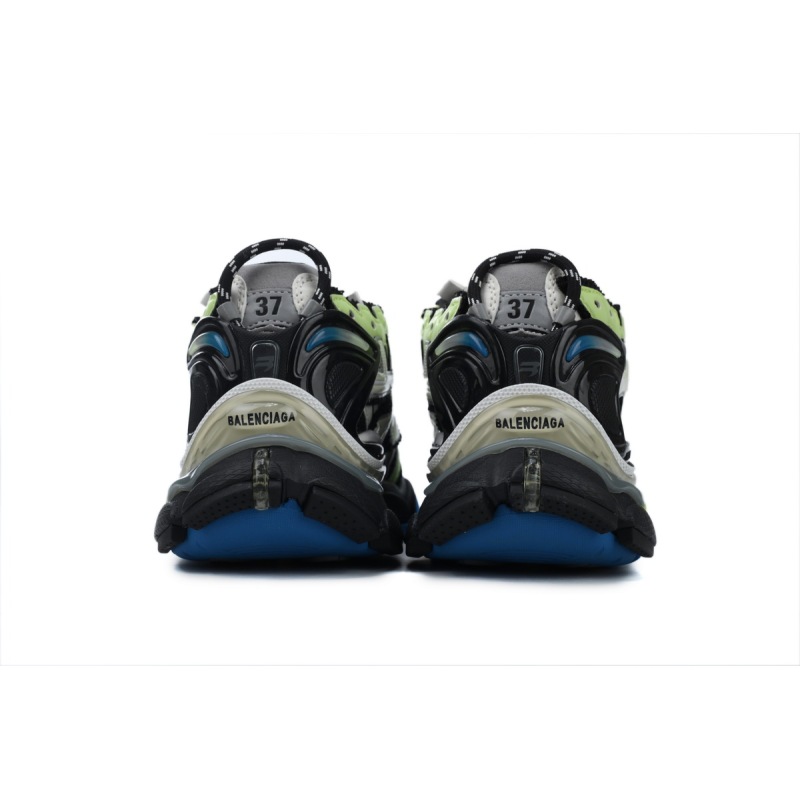 Balenciaga Runner Sneaker Grey Blue Green 677403 W3RB5 5179