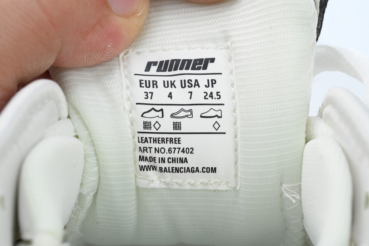 Balenciaga Runner Sneaker White 677402 W3RB1 9000