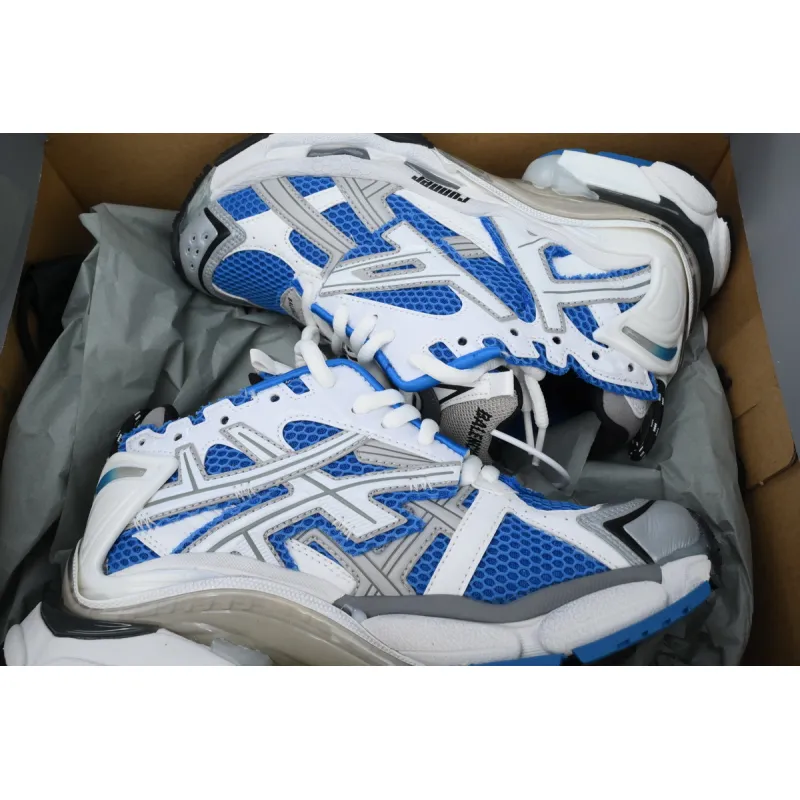 Balenciaga Runner Sneaker White Blue 677403 W3RB3 4912