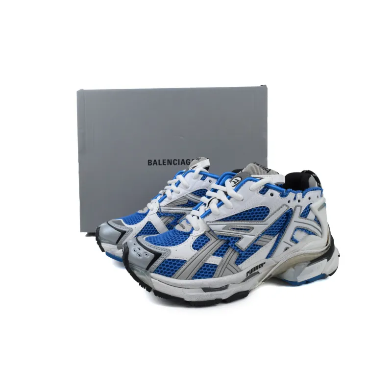 Balenciaga Runner Sneaker White Blue 677403 W3RB3 4912