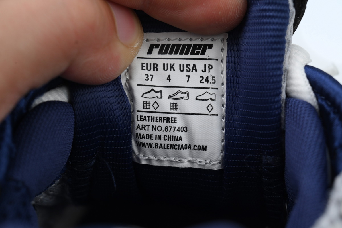 Balenciaga Runner Sneaker White Blue Yellow Grey Black 677403 W2RN1 0080