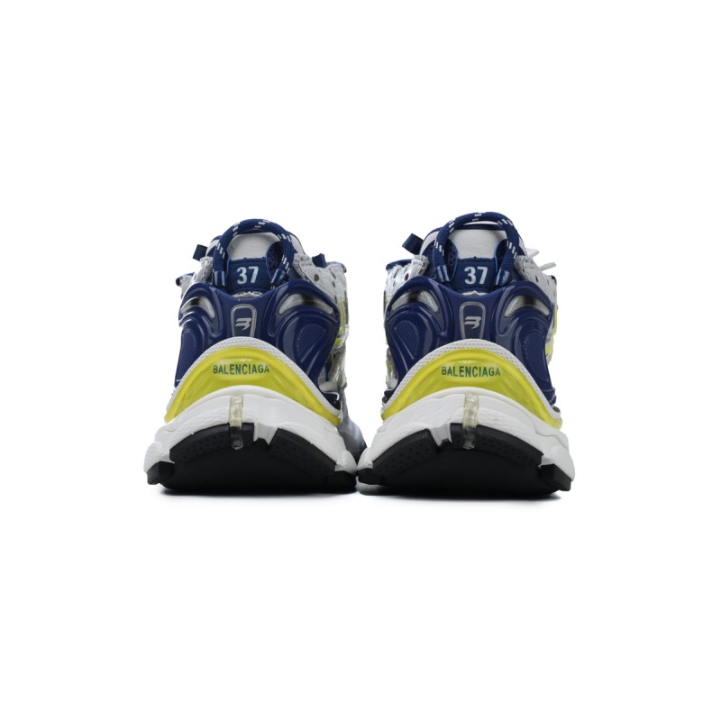 Balenciaga Runner Sneaker White Blue Yellow Grey Black 677403 W2RN1 0080