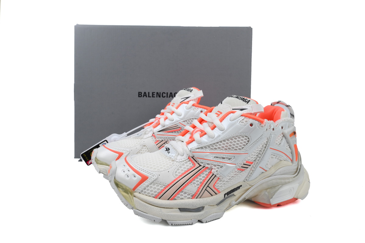 Balenciaga Runner Sneaker White Fluo Orange 677403 W3RBM 2013